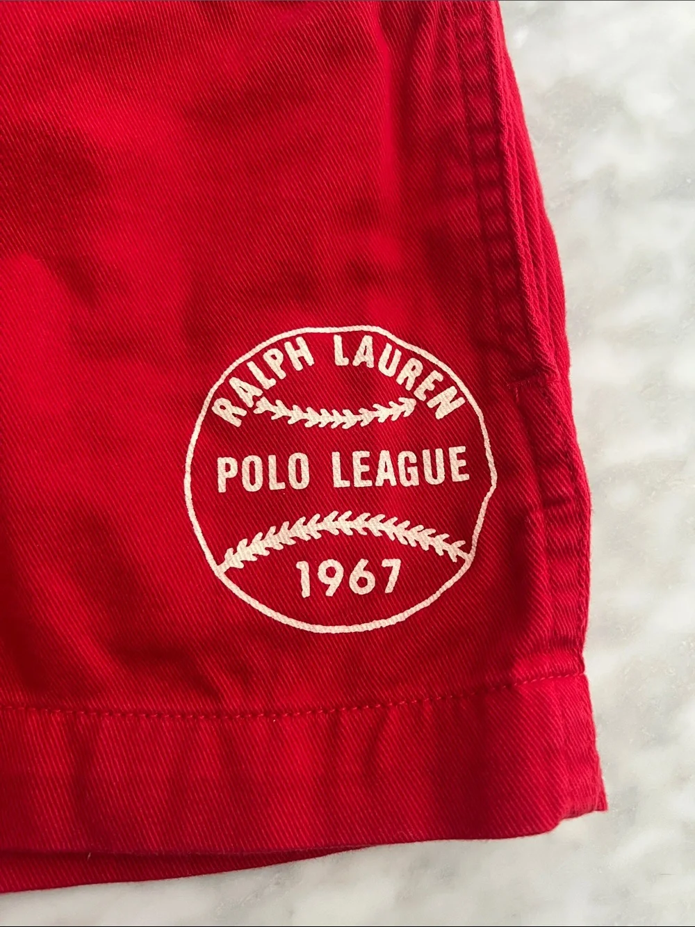 Ralph Lauren Boys Red Polo League Shorts- NWOT